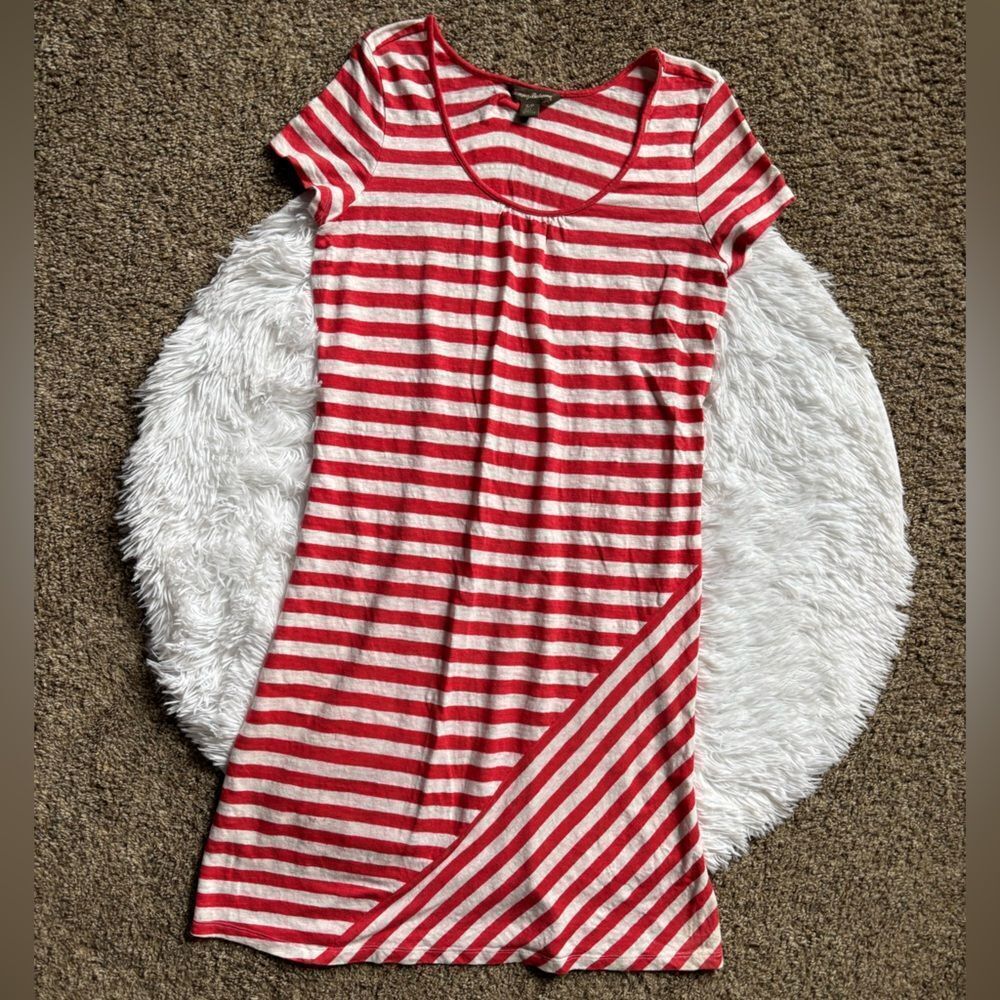 Tommy Bahama Linen Dress Striped Short Sleeve Womens Size Small
